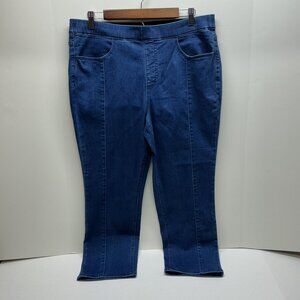 14P True Denim Pull On Ankle Pants Medium Indigo A476001